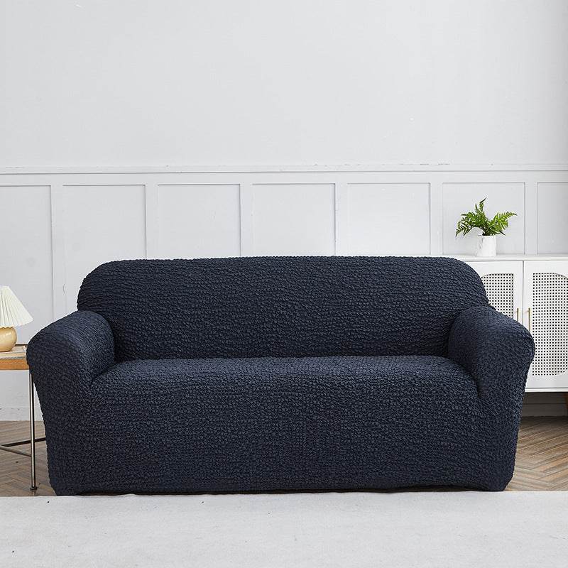 Full view of sofa with Cozee Microfiber Slipcover, showing soft, lightweight fabric that protects against dust, pet scratches, and daily wear