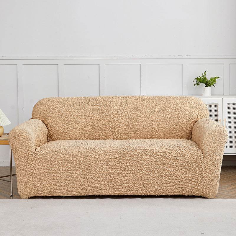 Full view of sofa with Cozee Microfiber Slipcover, showing soft, lightweight fabric that protects against dust, pet scratches, and daily wear