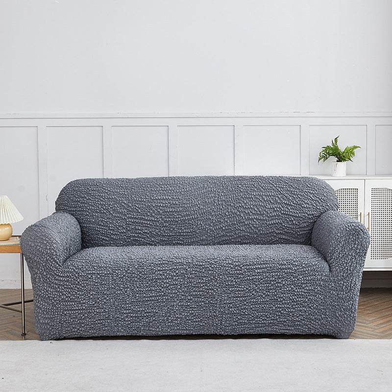Full view of sofa with Cozee Microfiber Slipcover, showing soft, lightweight fabric that protects against dust, pet scratches, and daily wear