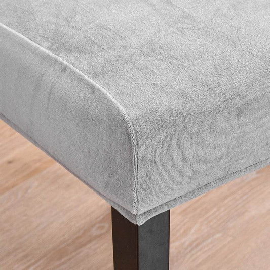 Close-up of Ultra Soft Plush Chair Cover showing detailed stitching and seams, highlighting the quality craftsmanship and clean finish of the fabric cover